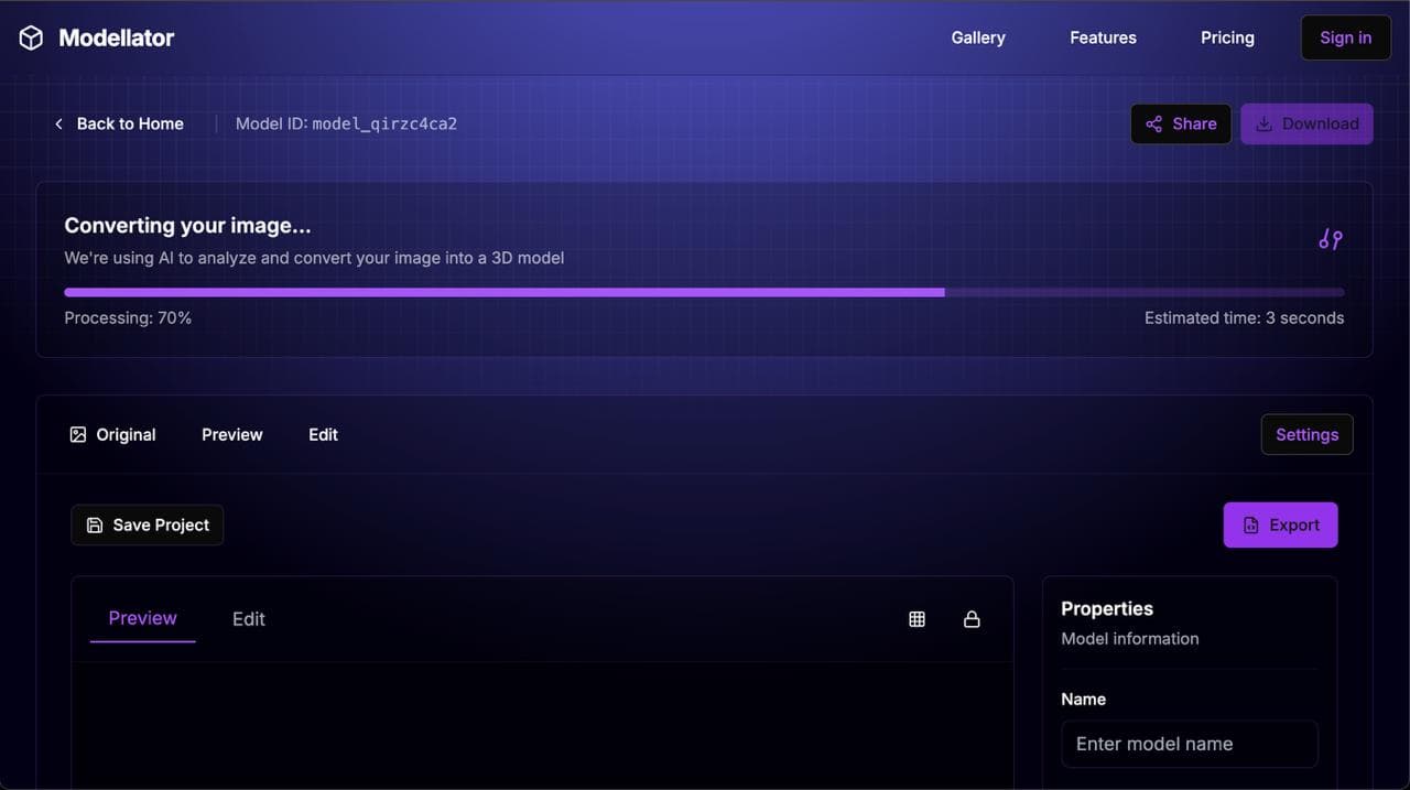 Modellator conversion interface